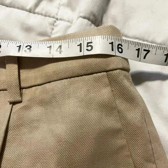 J Crew Shorts Linen Blend Pleated Khaki NWT Women Size 10 High Rise - Picture 8 of 12